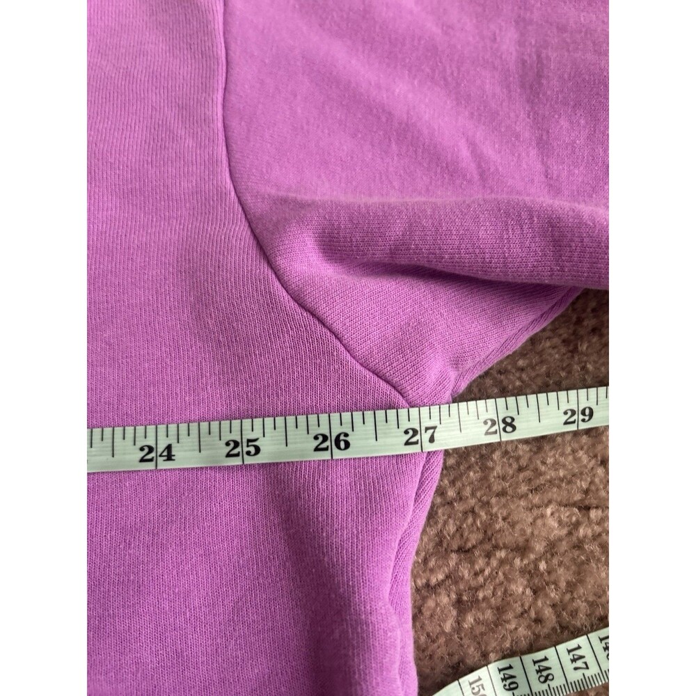 Aviator Nation Lavender Cropped Sweatshirt with Rainbow Stripe - Picture 9 of 9